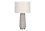 29"H Modern Grey Resin Table Lamp - Ivory/Cream Shade (I 9712)
