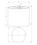 20"H Contemporary Grey Concrete Table Lamp - Ivory/Cream Shade (I 9717)