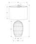 24"H Transitional Cream Resin Table Lamp - Ivory/Cream Shade (I 9720)