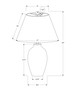 24"H Modern Black Ceramic Table Lamp - Ivory/Cream Shade (I 9721)