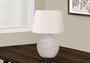 22"H Modern Cream Concrete Table Lamp - Ivory/Cream Shade (I 9732)