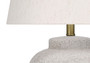 22"H Modern Cream Concrete Table Lamp - Ivory/Cream Shade (I 9732)