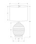 17"H Transitional Black Ceramic Table Lamp - Ivory/Cream Shade (I 9739)