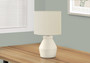 17"H Modern Cream Ceramic Table Lamp - Ivory/Cream Shade (I 9740)