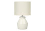 17"H Modern Cream Ceramic Table Lamp - Ivory/Cream Shade (I 9740)