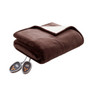 100% Polyester Solid Knitted Microlight Heated Blanket - Full WR54-1752