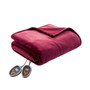 100% Polyester Solid Knitted Microlight Heated Blanket - King WR54-1758