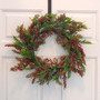 Merry Red Berries & Cedar Wreath 24" F47790R