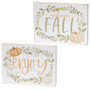 Welcome Fall Watercolor Box Sign 2 Assorted (Pack Of 2) G37406