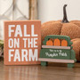 Set Of 2 Fall On The Farm Box Sign With Pumpkin Patch Truck Sitter G37548