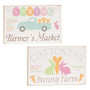 Cottontail Bunny Farm Block Sign 2 Assorted (Pack Of 2) G37593