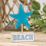 Starfish On "Beach" Wooden Sitter G37688