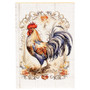 Floral Framed Rooster Block G46066