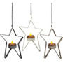 Farmhouse Colors Star Tealight Holder 3 Assorted (Pack Of 3) G46352