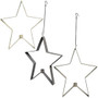 Farmhouse Colors Star Taper Holder 6" 3 Assorted (Pack Of 3) G46354