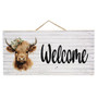Pretty Highland Welcome Hanging Sign G61220