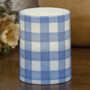 Blue Gingham Check Timer Pillar 3"X4" G85089