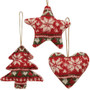 Red & Green Nordic Sweater Ornament 3 Assorted (Pack Of 3) GADC4387