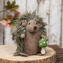 Plush Hedgehog With Felted Mushroom GADC5316