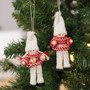 Mini Red/White Heart Wooden Doll Ornament 2 Assorted (Pack Of 2) GADCX3004