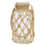 Glass Vase With Rope Net 4" Dia X 8.25"H GBB231311