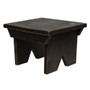 Distressed Black Wooden Square Stool GBH35BK