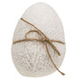 Stuffed White Chenille Egg With Jute Bow GCS38934