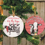 Christmas On The Farm Round Ornament 2 Assorted (Pack Of 2) GFP016