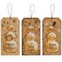Primitive Tidings Snowman Tag Ornament 3 Assorted (Pack Of 3) GFP020