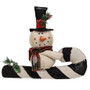 Stuffed Top Hat Snowman On Candy Cane GFY22029SY