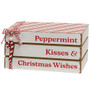 Peppermint Kisses & Christmas Wishes Wooden Book Stack GH37227