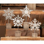 Small Galvanized Snowflake Photo Clip 4 Assorted (Pack Of 4) GHY02634