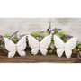 Distressed White Resin Butterfly Shelf Sitter 3 Assorted (Pack Of 3) GRAF414103A
