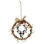 Mini Wreath With Black & White Buffalo Check Deer GSHN4222