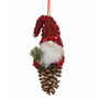 Red Sequin Gnome Pinecone Ornament GSHN5114