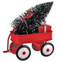 Red Metal Wagon With Tree & Led Light GXME2705