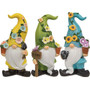 Resin Floral Garden Gnome 3 Assorted (Pack Of 3) GZOE5314