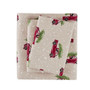 100% Cotton Flannel Printed Sheet Set - Queen WR20-2040