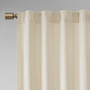 100% Polyester Velvet Window Panel Pair - Ivory 5DS40-0151