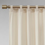 100% Polyester Velvet Window Panel Pair - Ivory 5DS40-0153