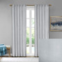 100% Polyester Velvet Window Panel Pair - Light Grey 5DS40-0155