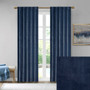 100% Polyester Velvet Window Panel Pair - Navy 5DS40-0161