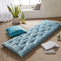 100% Polyester Chenille Long Floor Cushion - Aqua ID31-1529