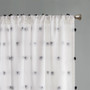 100% Polyester Pom Pom Embellished Window Panel - Black ID40-1797