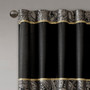 100% Polyester Jacquard Panel Pair - Black MP40-2678