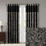 100% Polyester Jacquard Panel Pair - Black MP40-2678