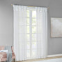 100% Polyester Twisted Tab Voile Sheer Window Pair - White MP40-5468