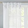 100% Polyester Twisted Tab Voile Sheer Window Pair - White MP40-5468