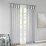 100% Polyester Twisted Voile Window Pair - Light Grey MP40-6348