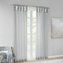 100% Polyester Twisted Voile Window Pair - Light Grey MP40-6349